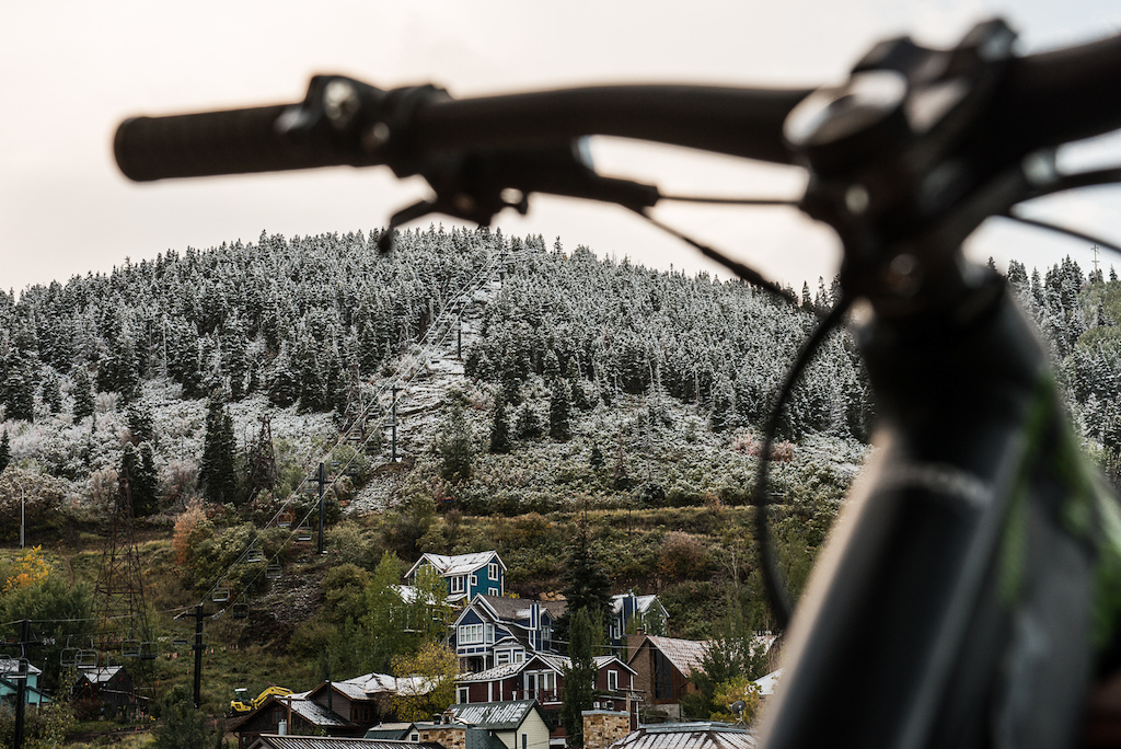 We woke to snow frosted trees on the first day of our trip to park City at the end of September.