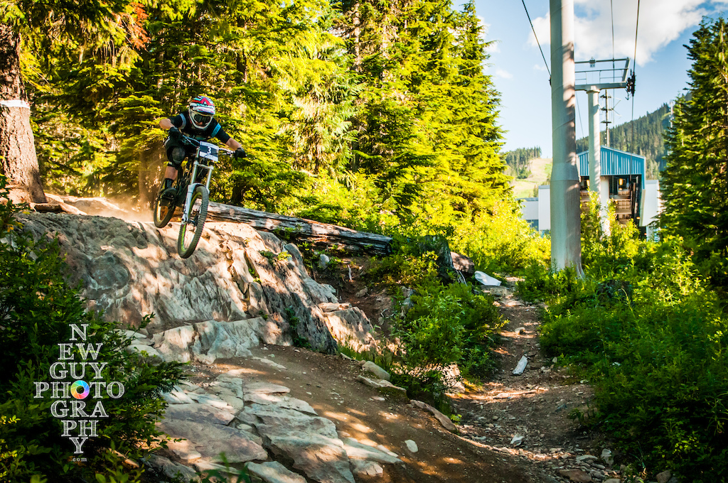 Phat Wednesday presented by Kokanee. July 9 -Schleyer, Lower Whistler DH fadeaway to Detroit Rock City. Photo Credit: New Guy Photography http://www.newguyphotography.com/