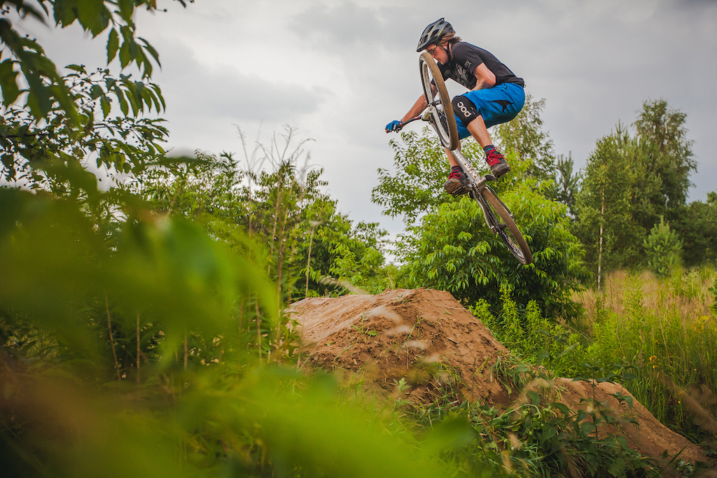Laurence takes some time out from shooting to rip some trails in Berlin.  We got soaked by those rain clouds in the background about 5 minutes after this photo was taken!