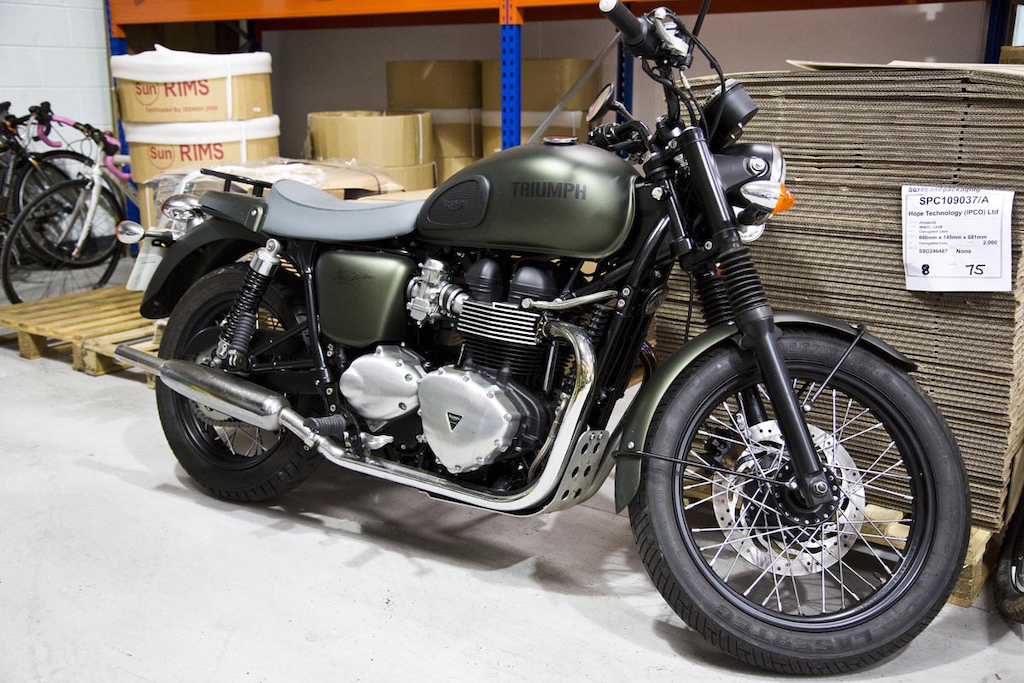 Hope's founders Simon and Ian are passionate motorbike enthusiasts - here's a restored Triumph