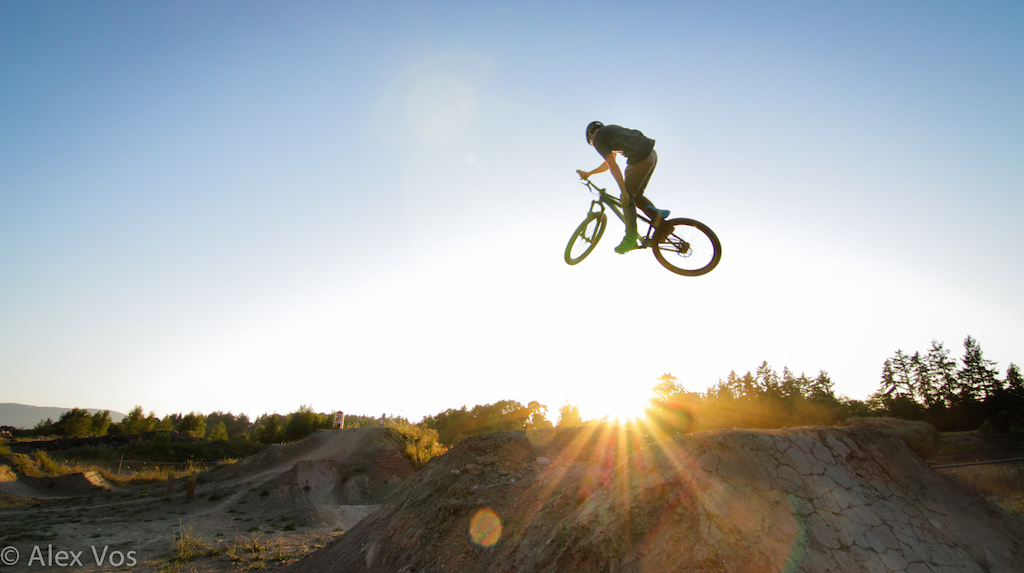 Tom getting sideways at sunset on the XL line