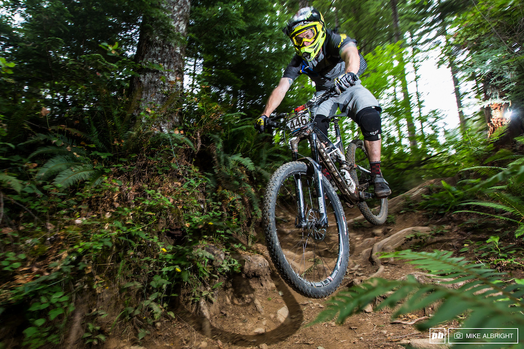 Kirt Voreis takes the win at the 2014 Oregon Enduro on the Cold Creek trails near Camas, WA