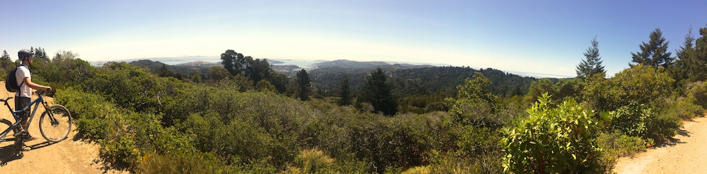 Amazing view of Bay Area. It was a 2 hour uphill for a 20 minute downhill!