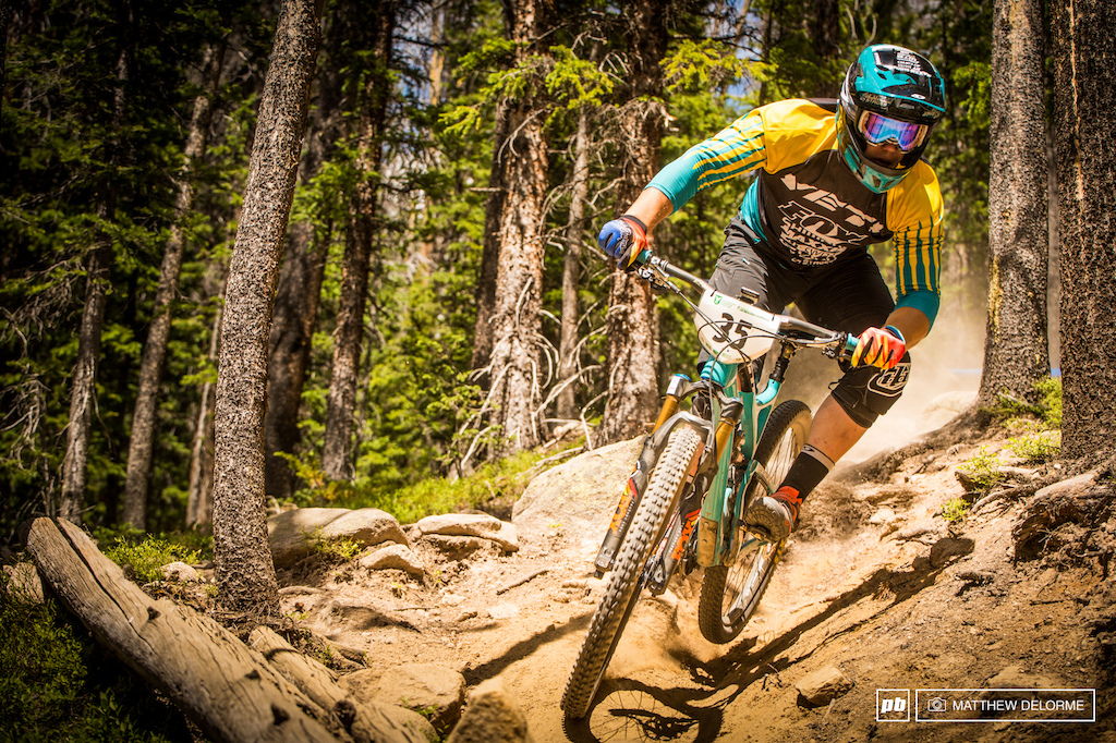 Richie Rude fears no rocks. The Yeti young gun had a stellar day in Winter Park, taking the win on both stages one and two. The extra week in Colorado has helped him cope with the elevation.