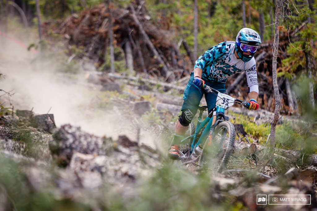 Today was always going to favour Richie Rude s teammate more than him and a crash on stage five lost him precious seconds. He is still second this evening and the final stage tomorrow is the Trestle DH one where he can attack the trail in the way he likes most so the race isn t over yet.