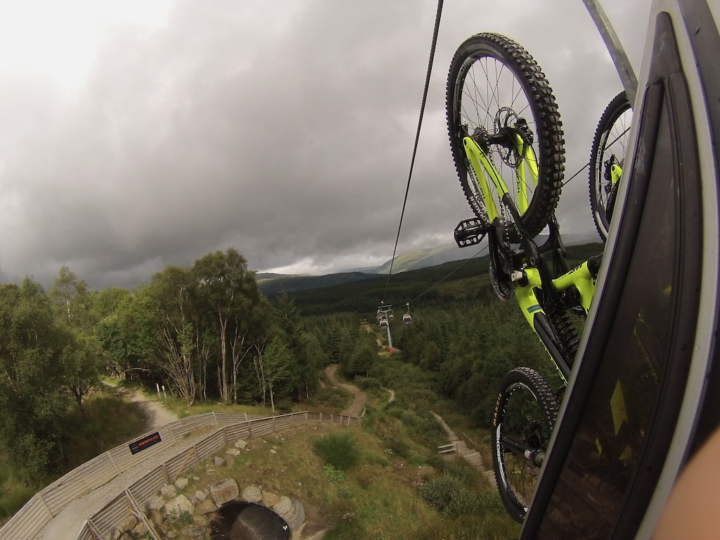 gopro shot from the gondola at fort william