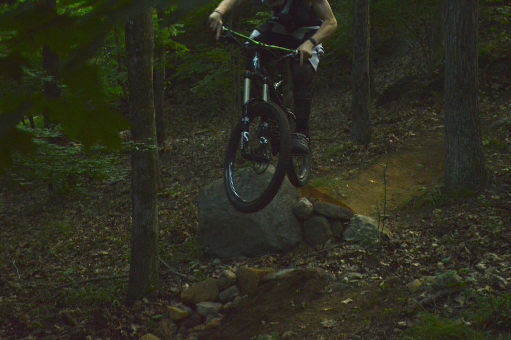 Revamped transfer on the new trail I'm building, getting a sneak peek. Thanks to Will for photo