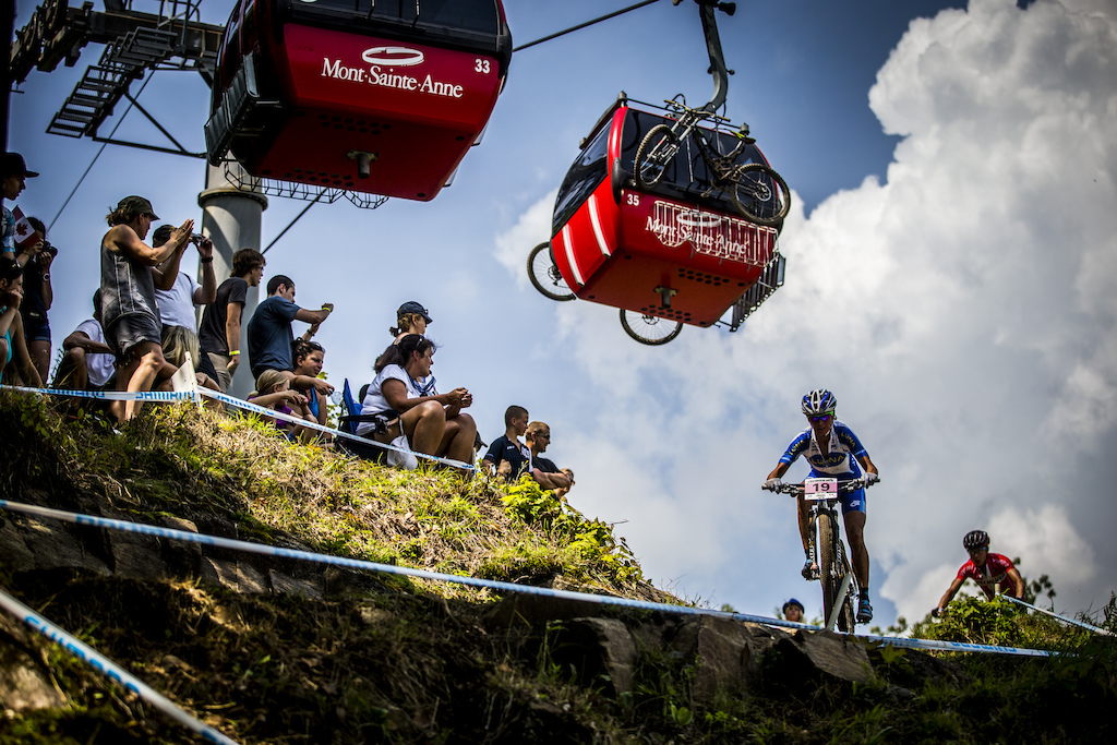 The return of The Beatrice, the famous XCO section! 
UCI MTB World Cup, Mt Ste Anne
Photo: Sven Martin