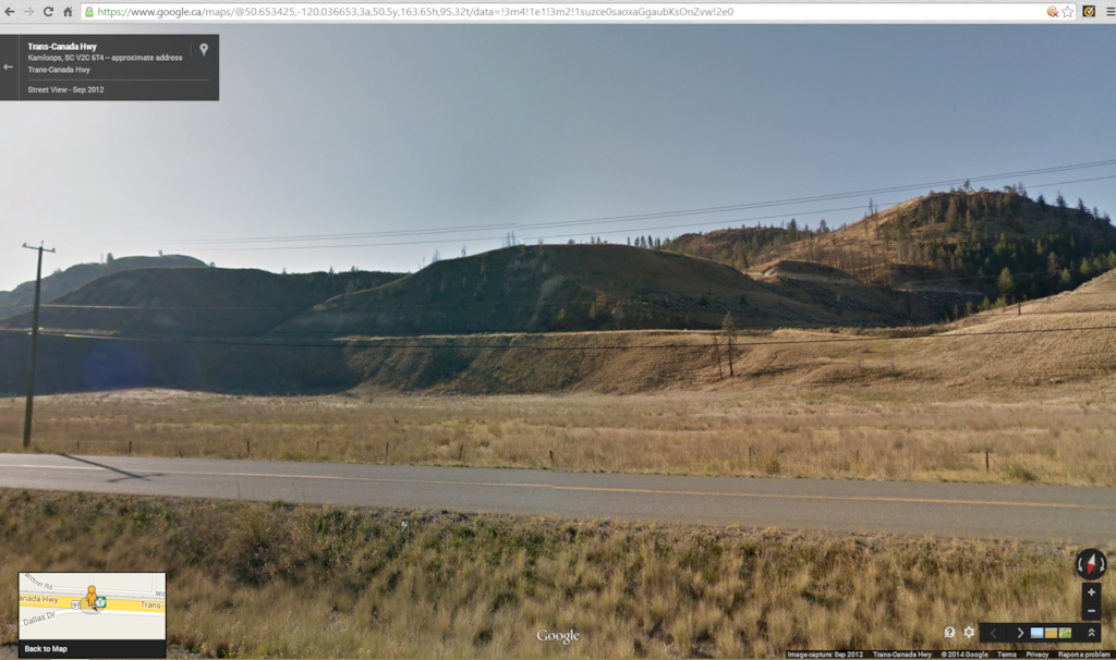 Possible road gap off the trans canada in kamloops.
