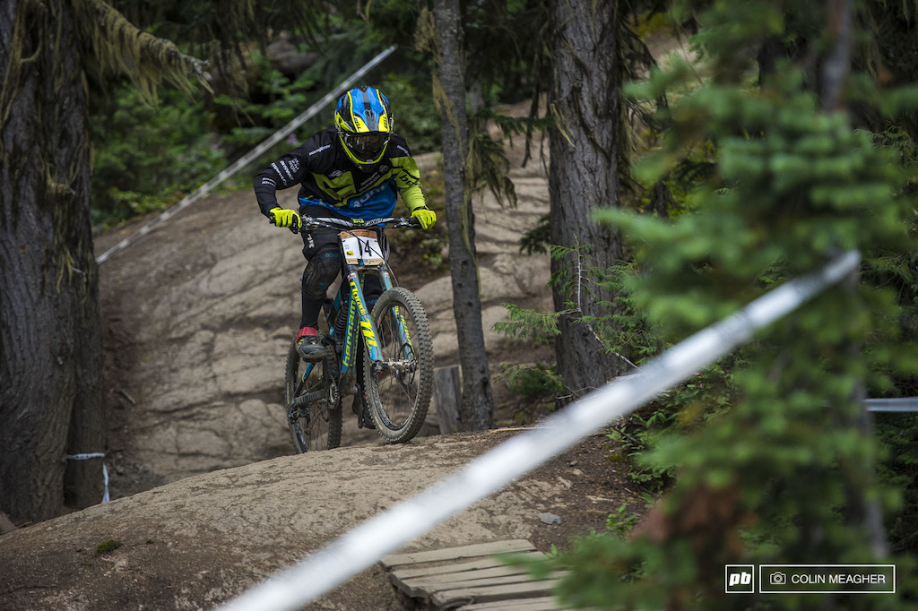 The racer always willing to poke a finger in the UCI s eye Eddie Masters en route to finishing in 9th place--one spot behind brother Wyn Masters. One has to wonder will we see Ed Masters at Whip Off Worlds getting sideways in flip flops like we did last year