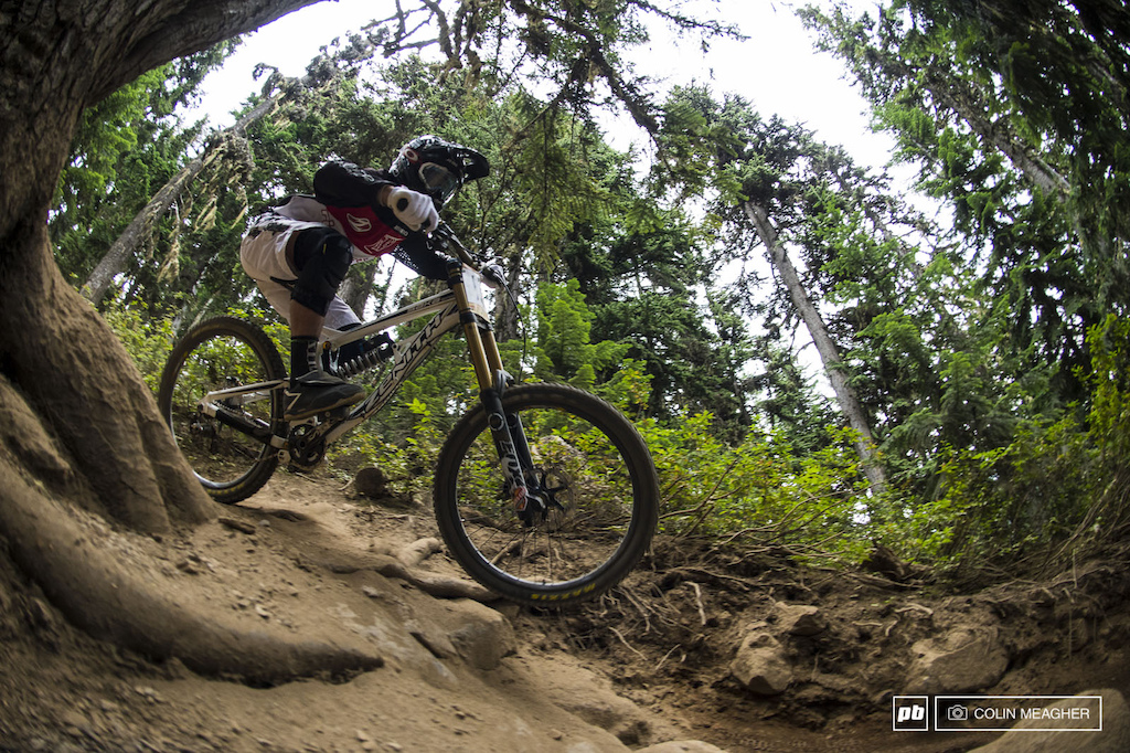 Jermias Maio came all the way from Argentina to race the Garbo DH... that s one of the amazing things about this race and Crankworx in general--it draws people from all over the globe to come celebrate the Whistler Bike Park in all it s facets.