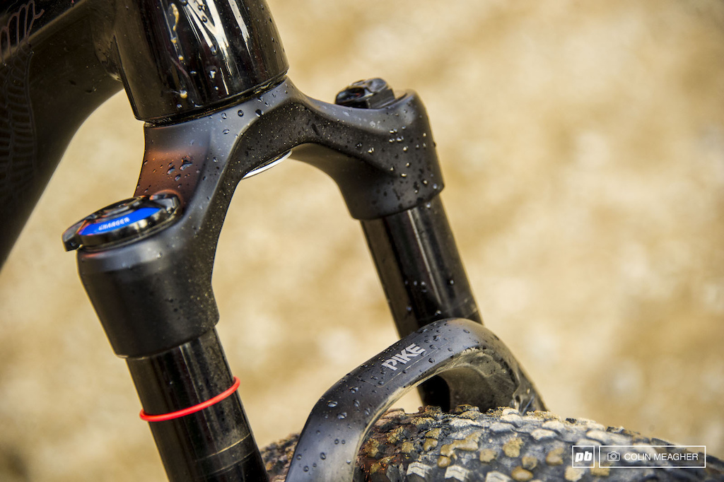 Rockshox Pike that lowerd to 100mm of travel.