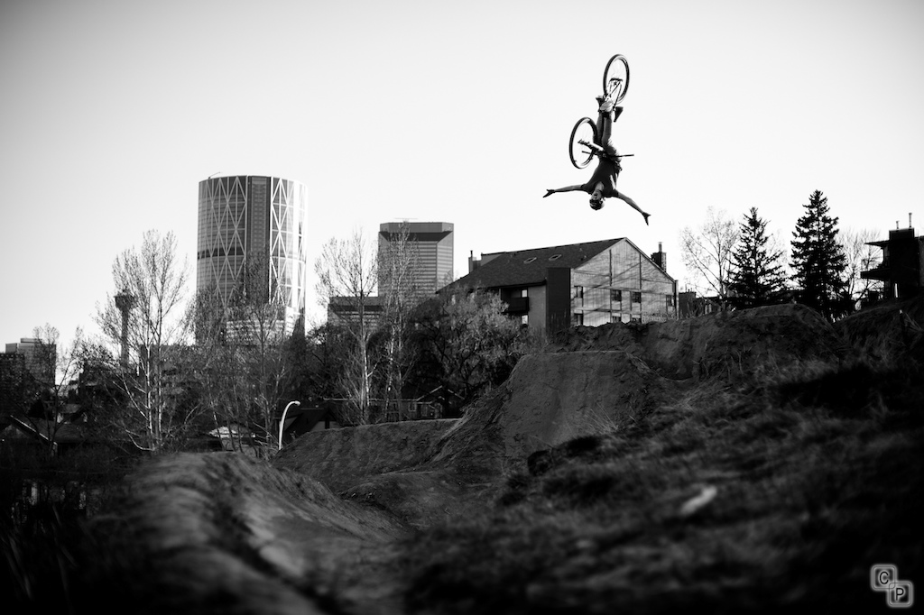 Will McGarvey riding jumps in the beltline district of Calgary's downtown core. Published in Dirt Magazine #150.