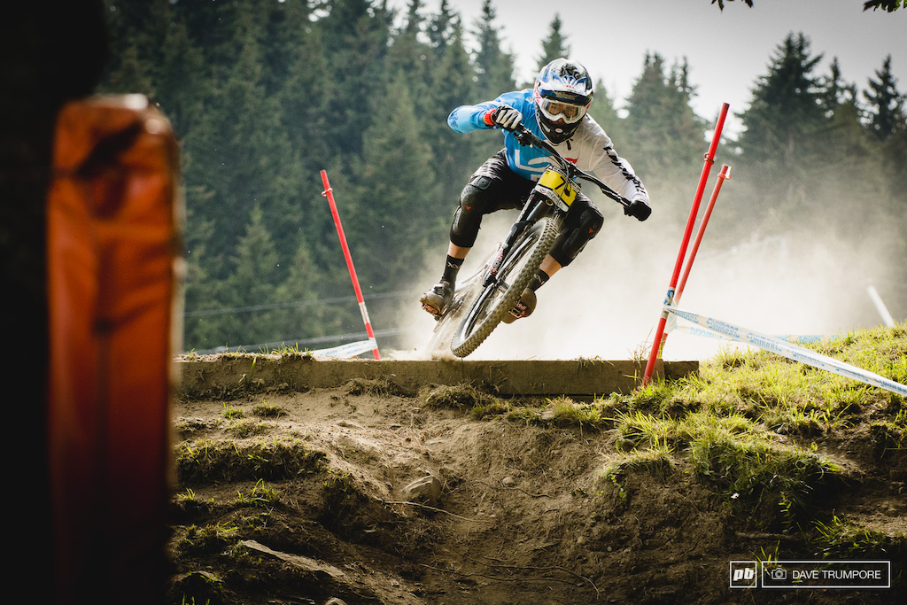 Sam Blenkinsop was pinned through the lower slopes but couldn't pull back enough time to get onto the podium.