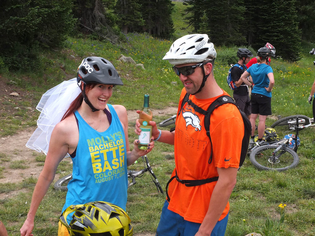 Ride up and drink it down! 
Pre wedding shredding!