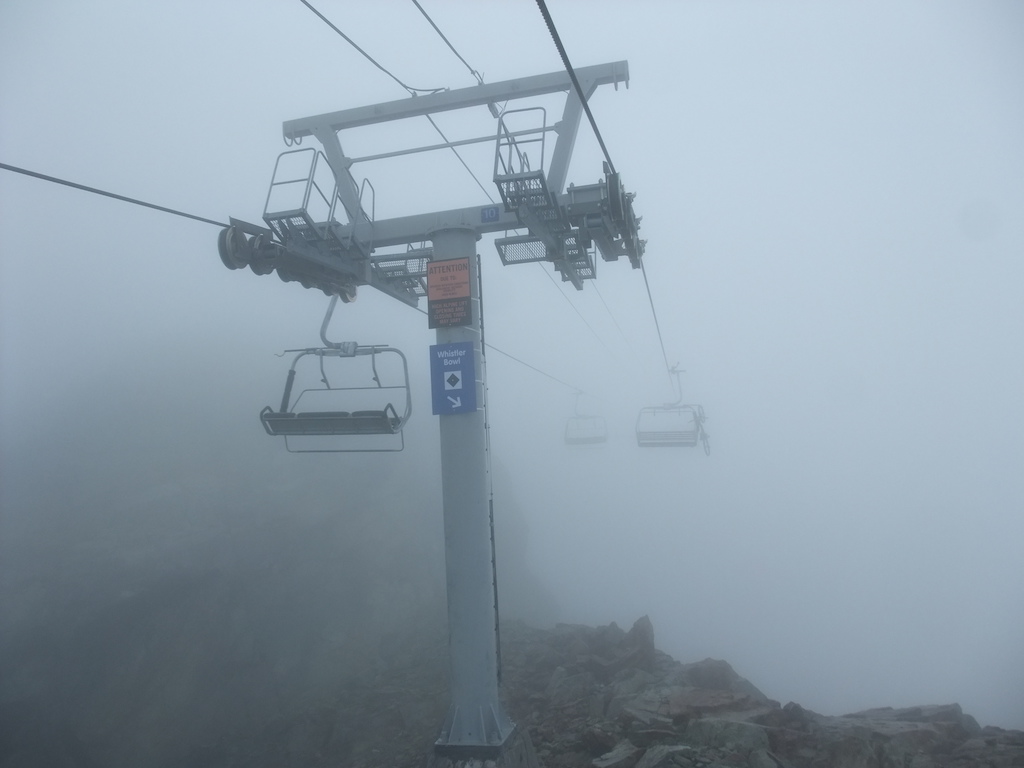 On Peak chair in the clouds