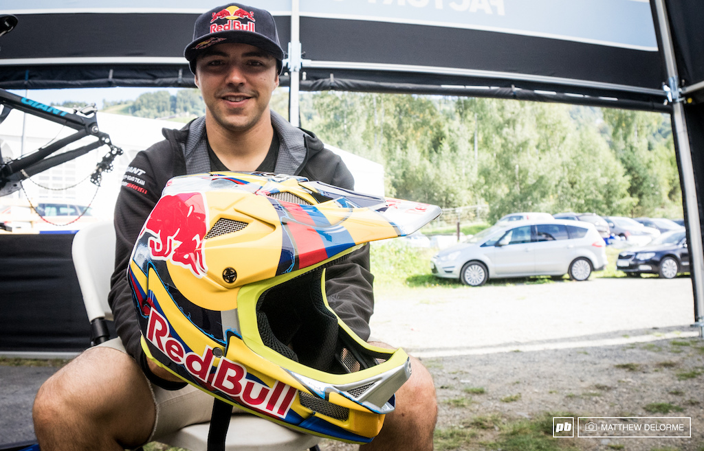Marcello and his new custom World's lid.