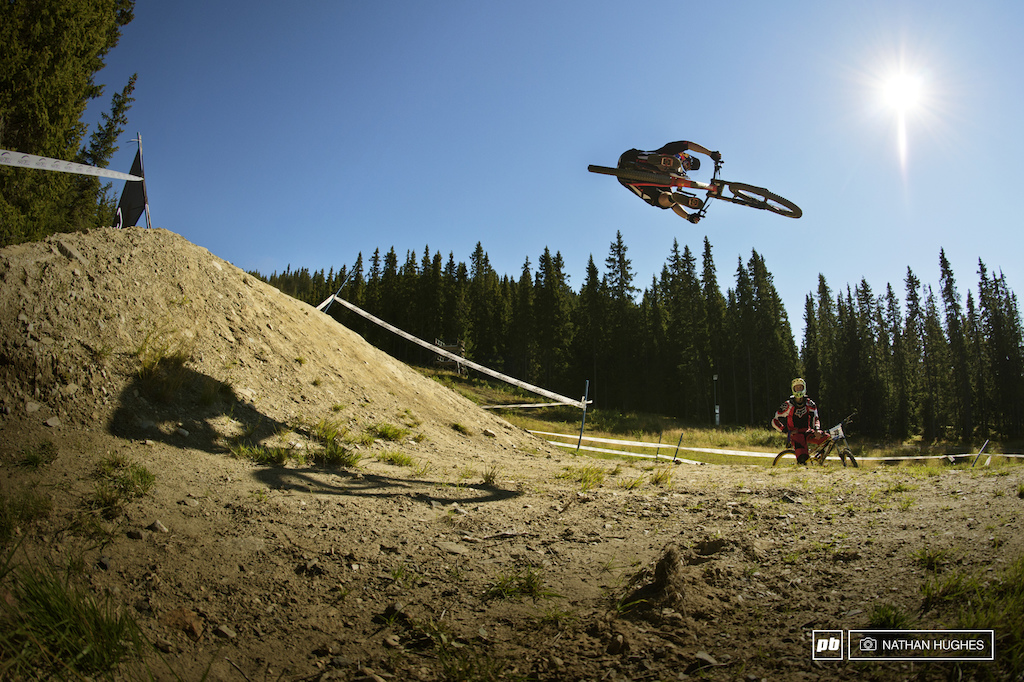 More than once at World Cup as a non-racer, you have to think to yourself, 'have I ever actually ridden a bike properly?'... It tends to happen when types like Brook MacDonald come by.