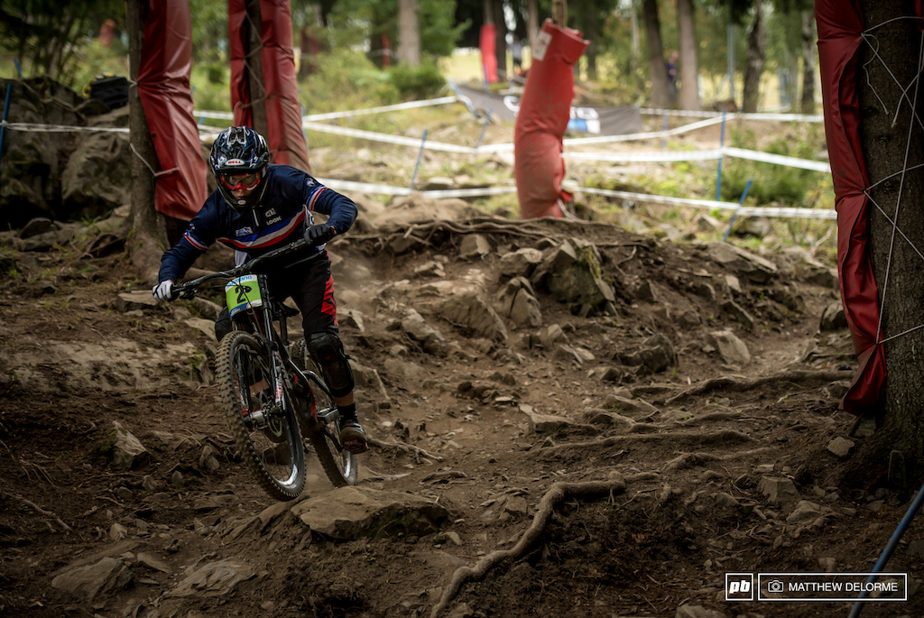 Loris Vergier had something to say in seeding today. He let his riding do the talking. Fastest man down the hill.