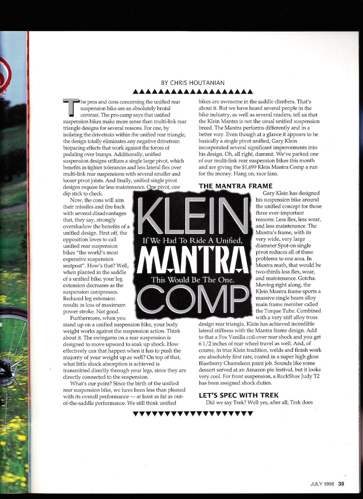 1998 Klein Mantra Comp