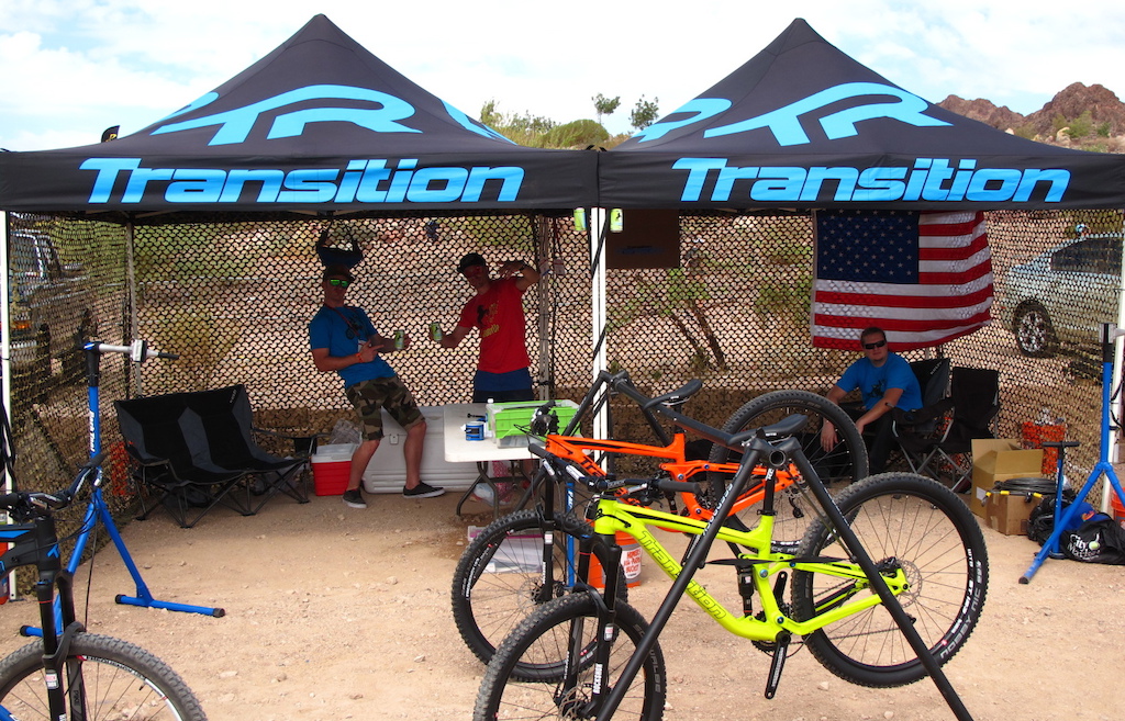'Murica runs strong in this crew. Darrin, Lars and Carl were on hand to get you on the newest demo rigs from Transition Bikes. The new trail bike offerings have a lot of folks excited. Stay tuned for a full review late Fall.
