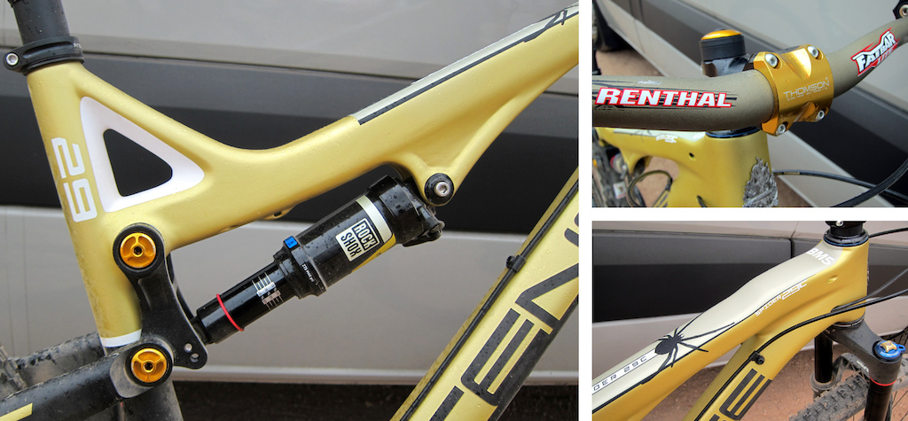 Color-matched Renthal and RockShox components could cure anyone's Arachnophobia.