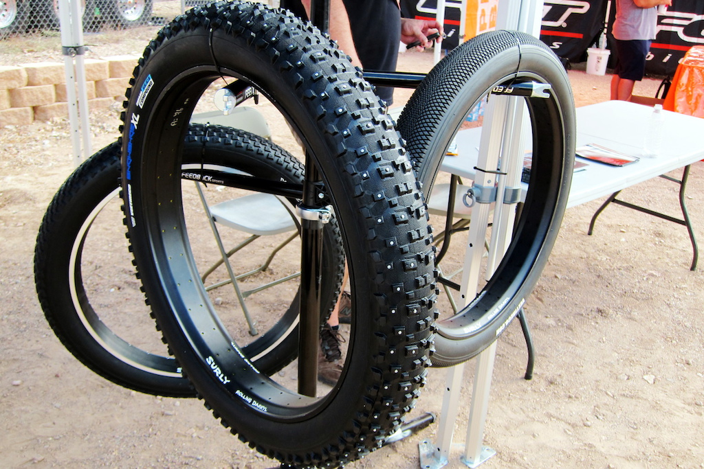 Vee Rubber's studded Snowshoe XL fatbike tire  should get you through at least one Alaskan winter riding season - but you're gonna have to pay to play: $400 a pair for the studded version and  $350 a pair for the standard Snowshoes.