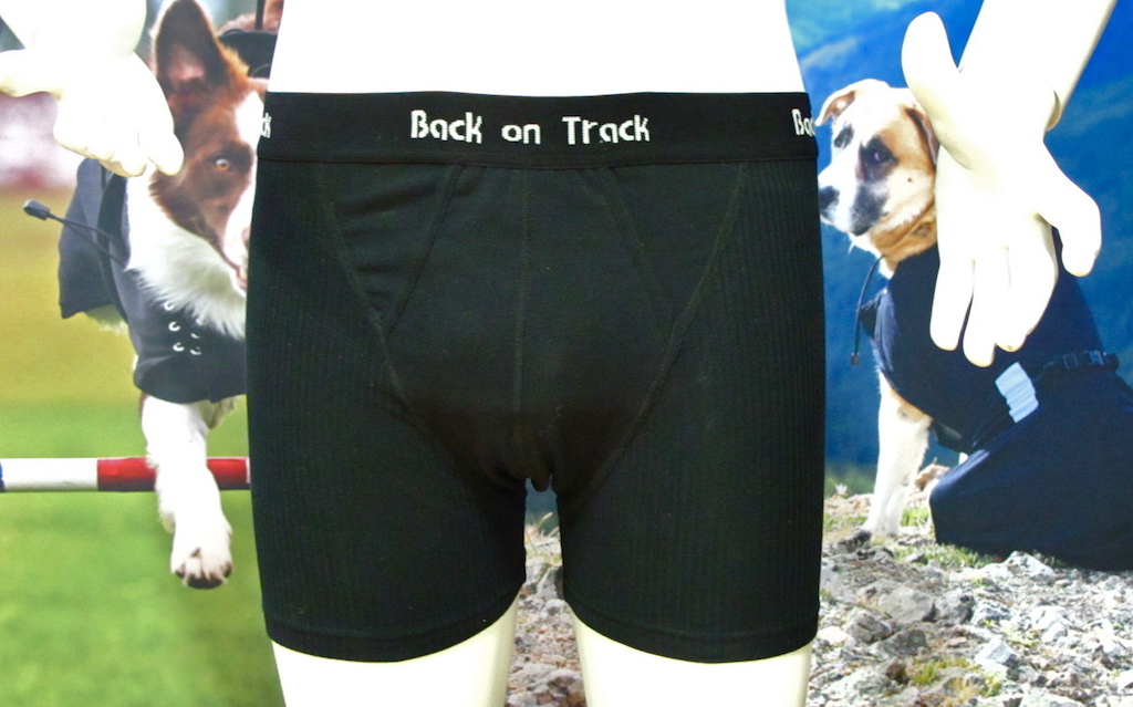 Meet the Back on Track boxers that are said to aid in blood circulation. Think about this guys, you could be wearing underwear that promotes additional blood flow. We see many enhancements both inside and outside of cycling for this product. It's all in the weave of this Ceramic Textile material used in the boxer's fabric. While they offer a wide range of items, we really think that us cyclists could benefit from some fresh underwear that helps with blood flow.