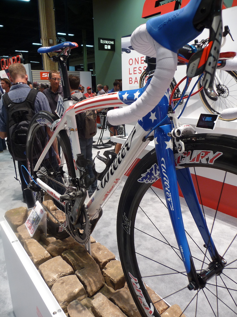 Eric Marcotte's Wilier with Tour of Alberta number plate, photo taken at the Interbike show 2014!