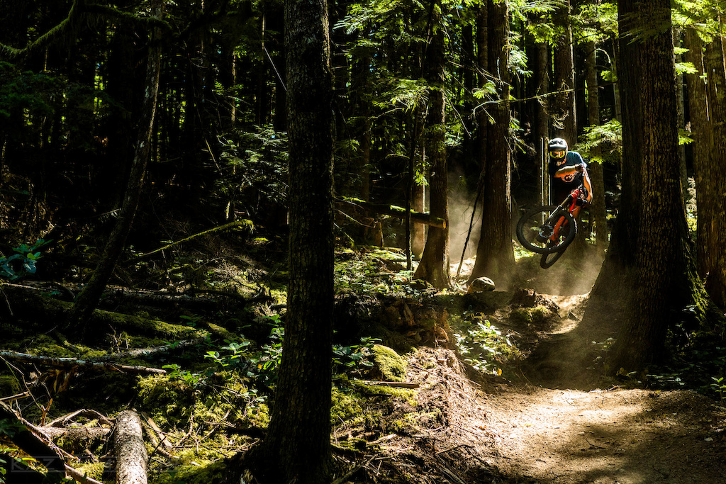 Making the most out of crap light conditions. Managed to squeeze in some laps before we shot though, the trails were awesome!