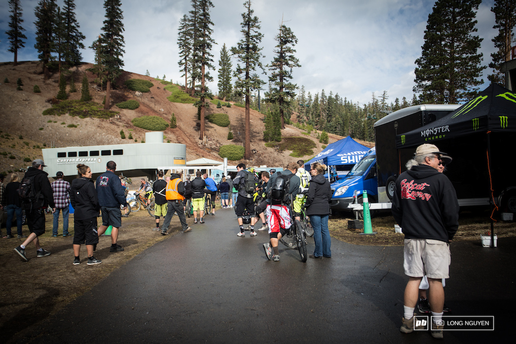 It wasn t your usual morning here at Mammoth. It was nice to get some rainfall but one of the stages was canceled due to snow and unpredicted weather conditions on the of the mountain.