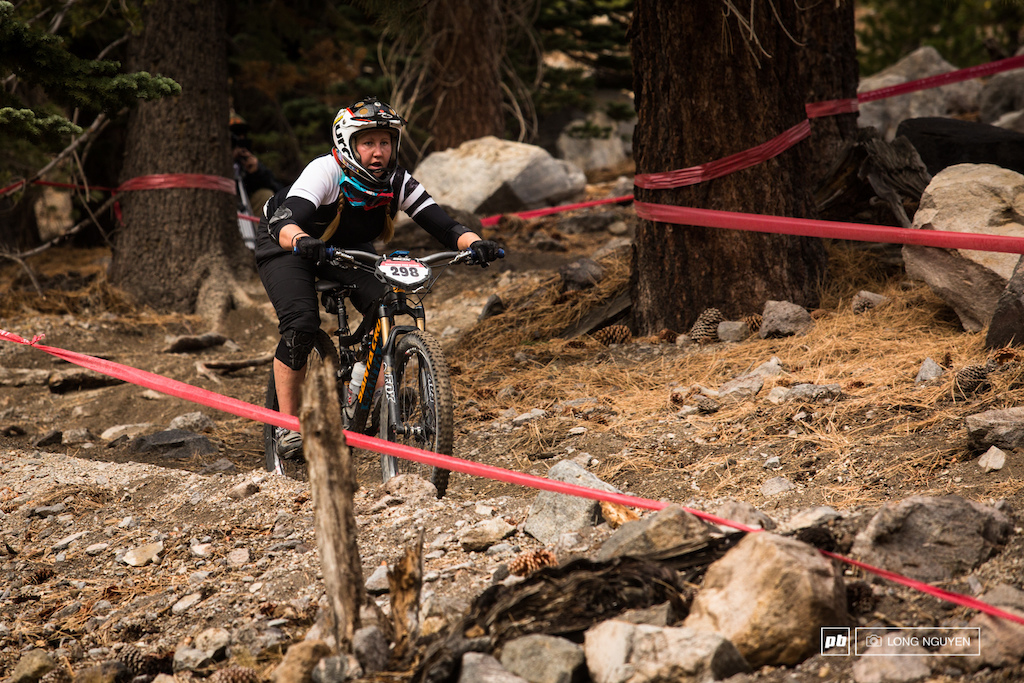 Amy Morrison was Saturday's Dual Slalom winner. It will be a close race between the Pro Woman racers.