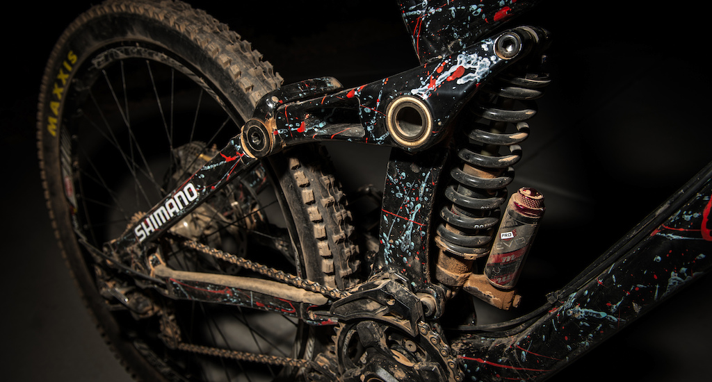 Geoff Gulevich's prototype Rocky Mountain at the Red Bull Rampage