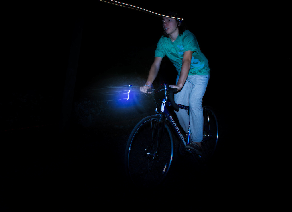 night shot, sketchy lighting, sketchy bike.