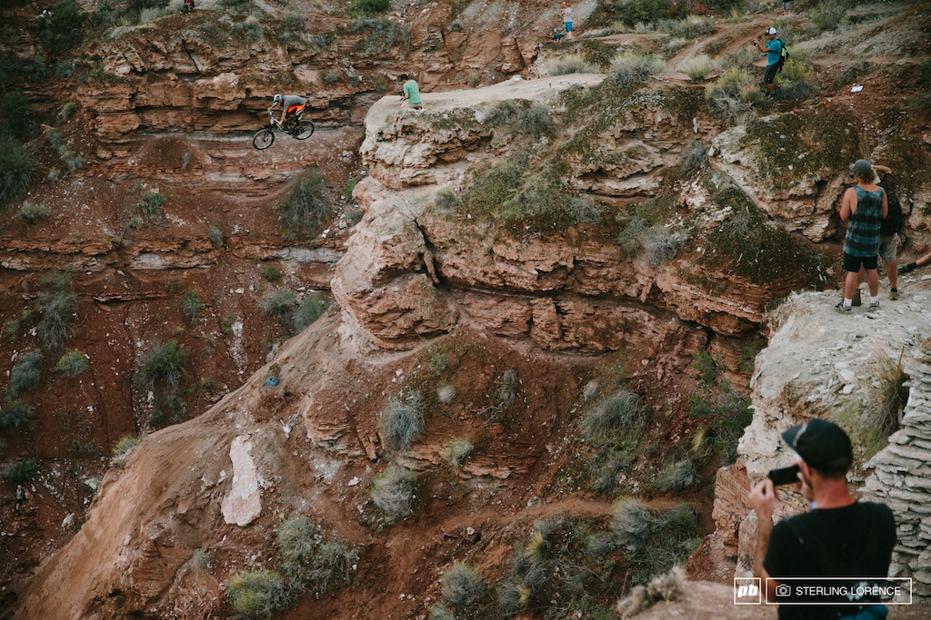 Cam Zink's huge cliff drop at RedBull Rampage 2014.