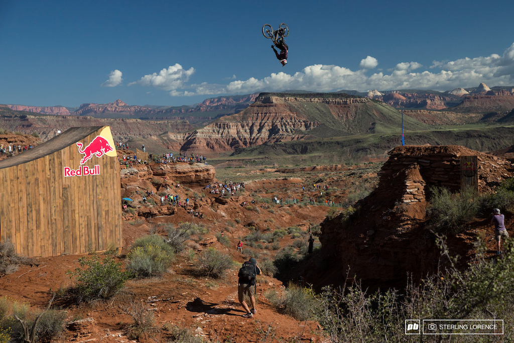 Jeff Herbertson's canyon backflip at RedBull Rampage 2014.