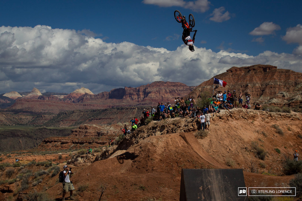 Brett Rheeder backflip at RedBull Rampage 2014.