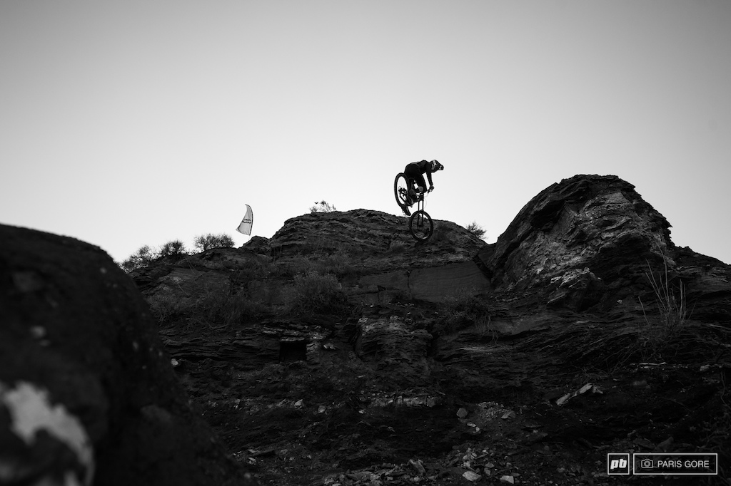 Norbs 360 off a drop that him and Semenuk built.