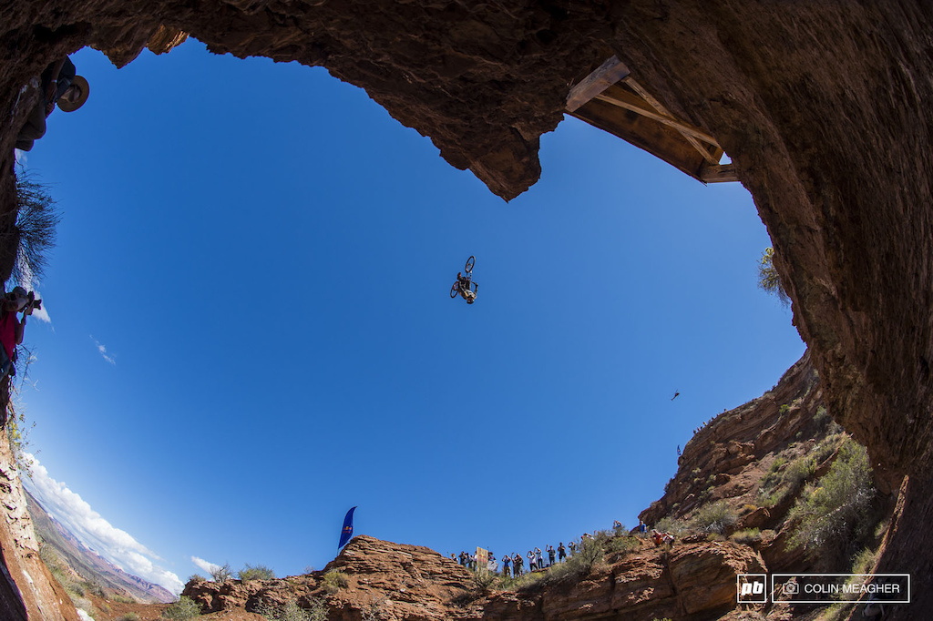 McGazza on his back flip attempt across the canyon gap. Like Raboul things didn t quite go as planned for the big Kiwi with a case on the knuckle ending his bid for the podium.