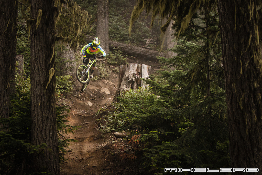 Bryson Martin Jr. boosting the natural features in Whistler