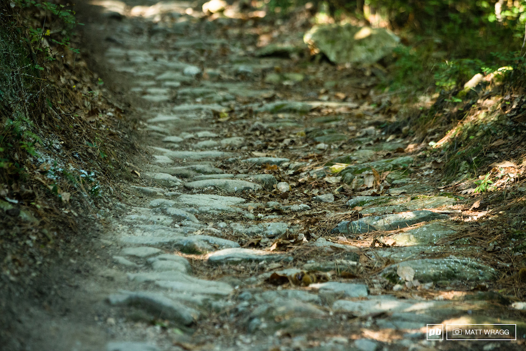 The ground on many of the stages stil lays testament to what Finale developed from. The armouring on these ancient mule trails can date back as far as Roman times in places.