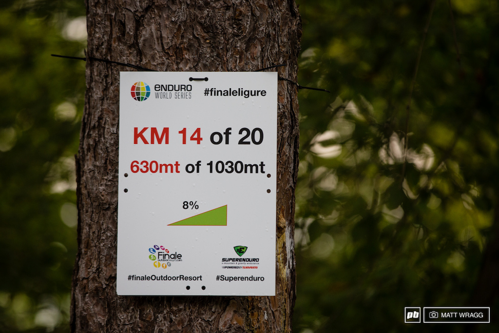 While the pace was leisurely this was still a big climb however you look at it so it was nice to see markers to let riders how the mileage was going.