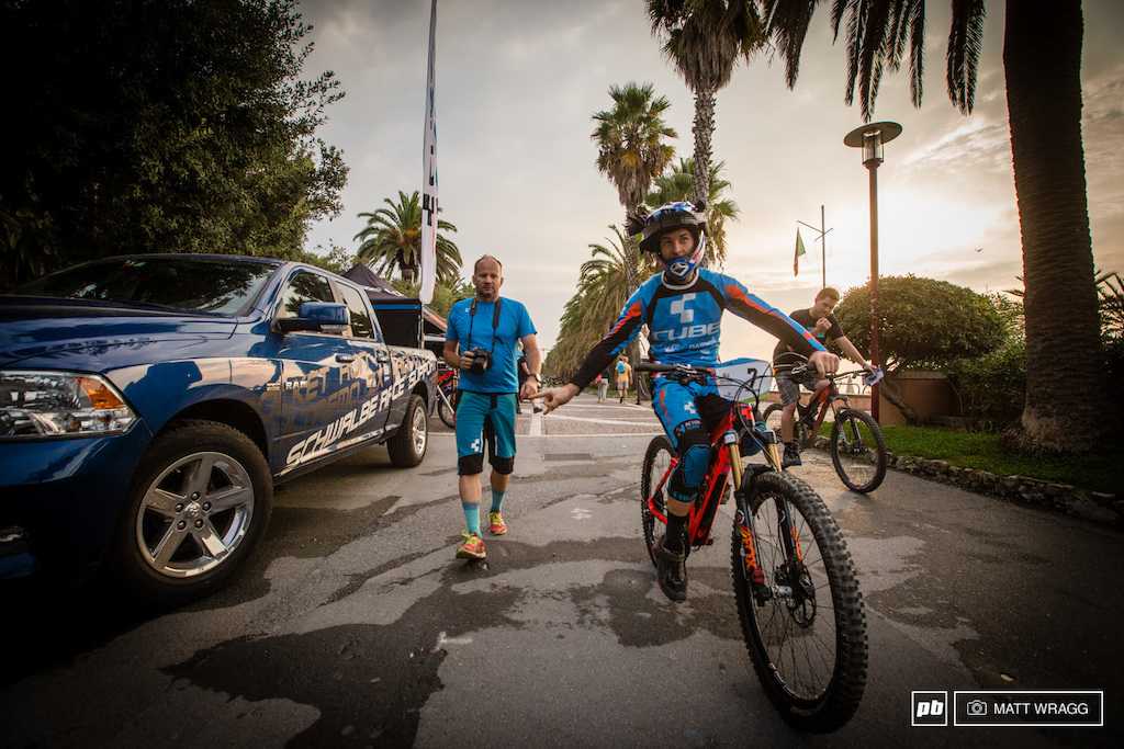 Nico Lau heads out to the race.