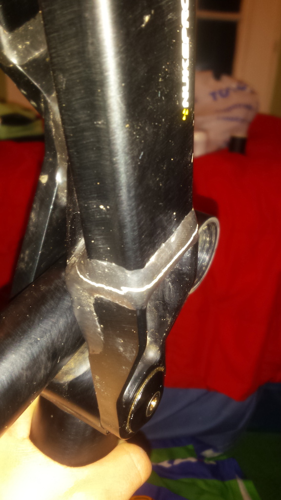 So it turns out Nukeproofs are not actually "Nukeproof"! Nice crack through my swingarm