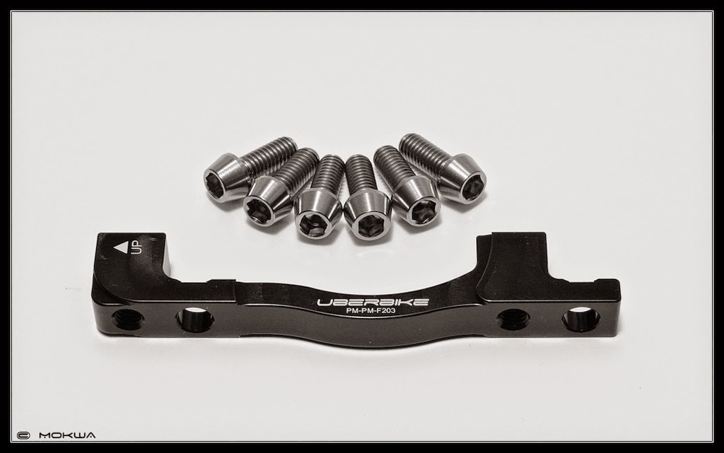 Uberbike Components - disc brake adaper + titanium bolts