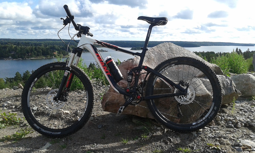 New parts, Easton carbon 720 bars, WTB gel saddle, Saint brakes.