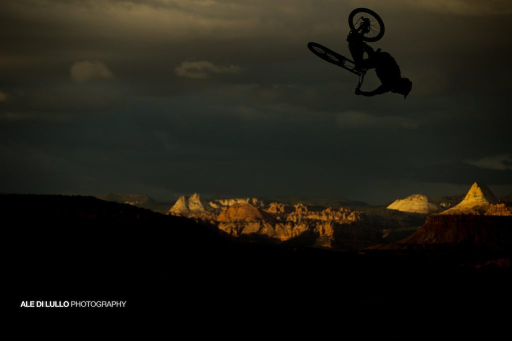 360 flatspin on a stormy sunset over Zion!
