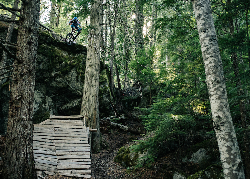 Geoff Gulevich makes new work on an old drop outside of Pemberton, BC