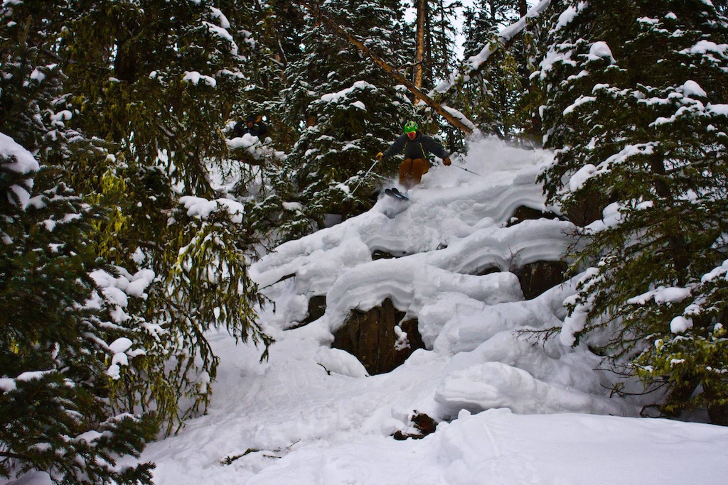 Dropping pillows in grotto falls