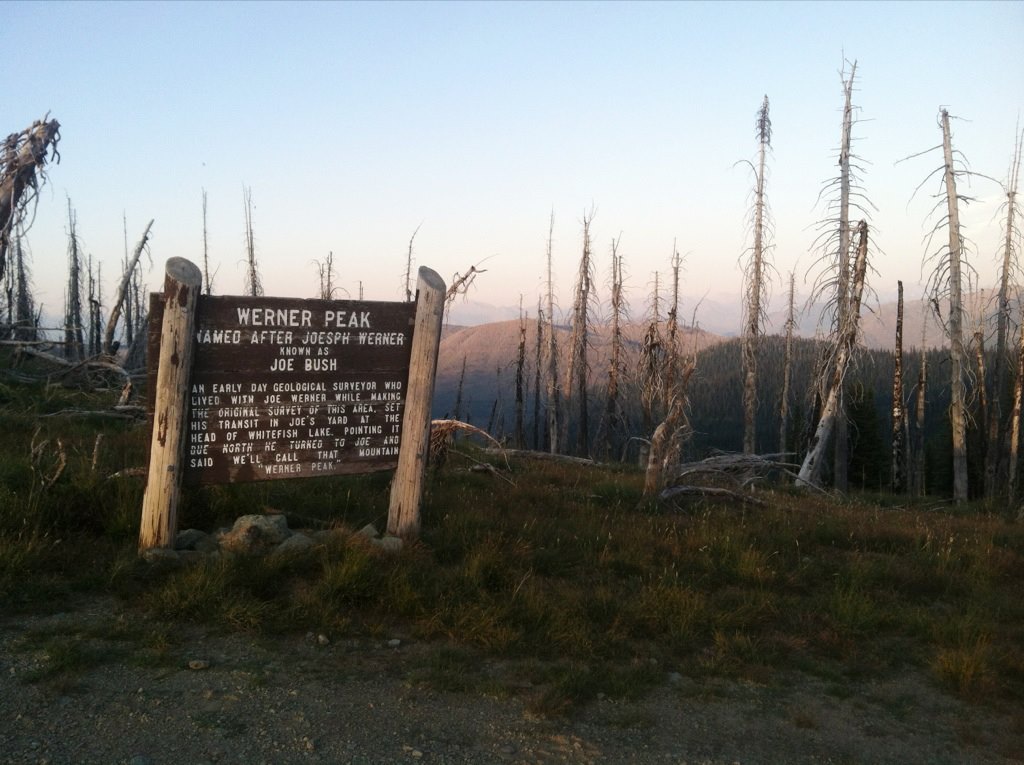 Werner Peak at the start of the Ralph Thayer Memorial Trail